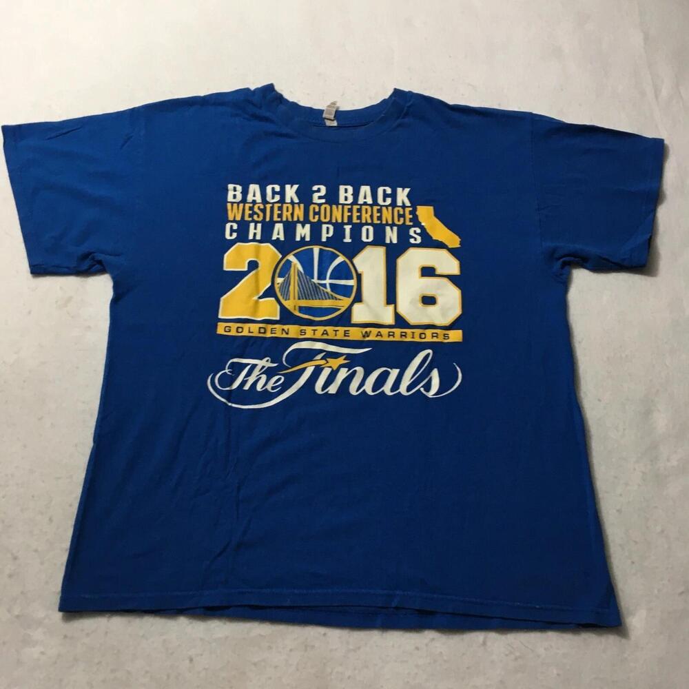 Nba Golden State Warriors Back To Back Mens T-Shirt Blue